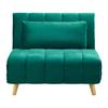 BÄDDFÅTÖLJ LEVIN - grön/naturfärgad, Modern, trä/textil (103/94/82cm) - Bessagi Home