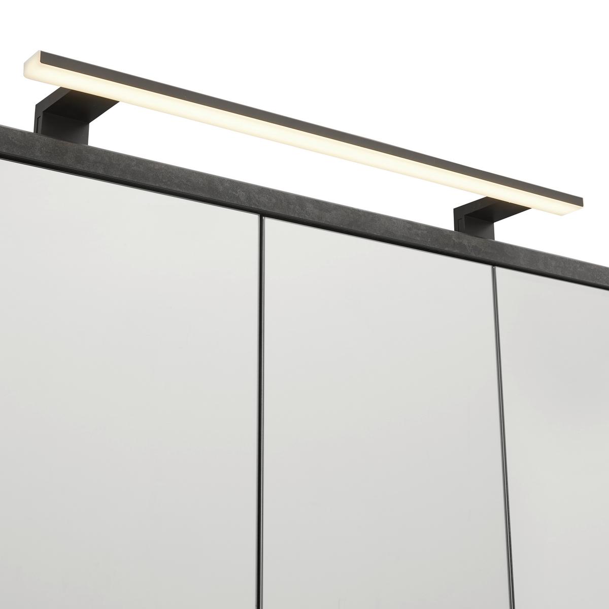 Spiegelschrank Camillo Anthrazit/Schwarz - Schwarz, MODERN, Glas/Holzwerkstoff (110/74/20cm) - Mömax