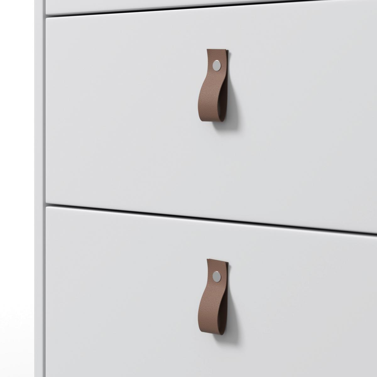 Kommode Mick Weiß MDF - Schwarz/Weiß, MODERN, Holzwerkstoff/Kunststoff (46/77/40cm) - Bessagi Home