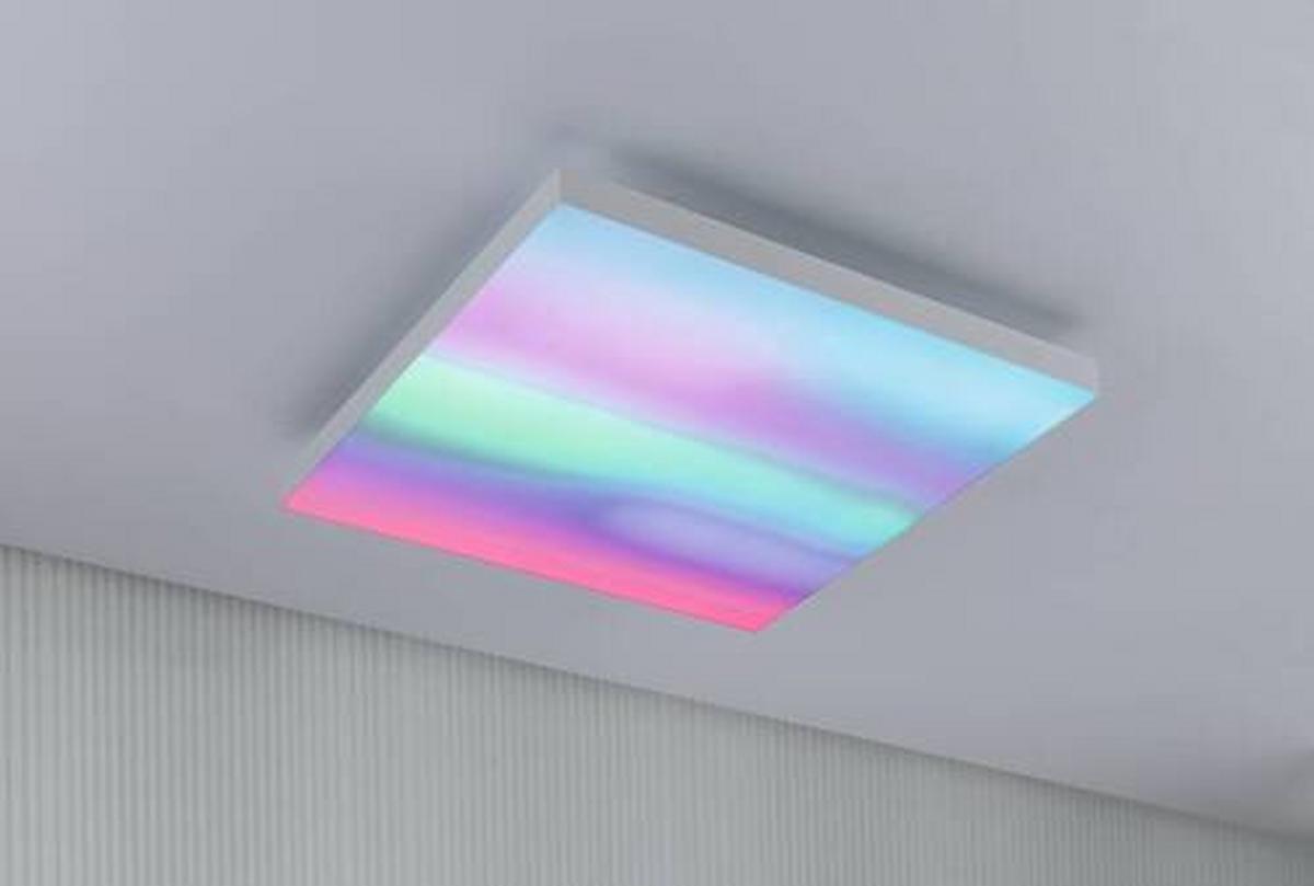 LED-Paneel Velora Rainbow in Weiß max. 19 Watt - Weiß, Basics, Metall (45/45/6,4cm) - Paulmann