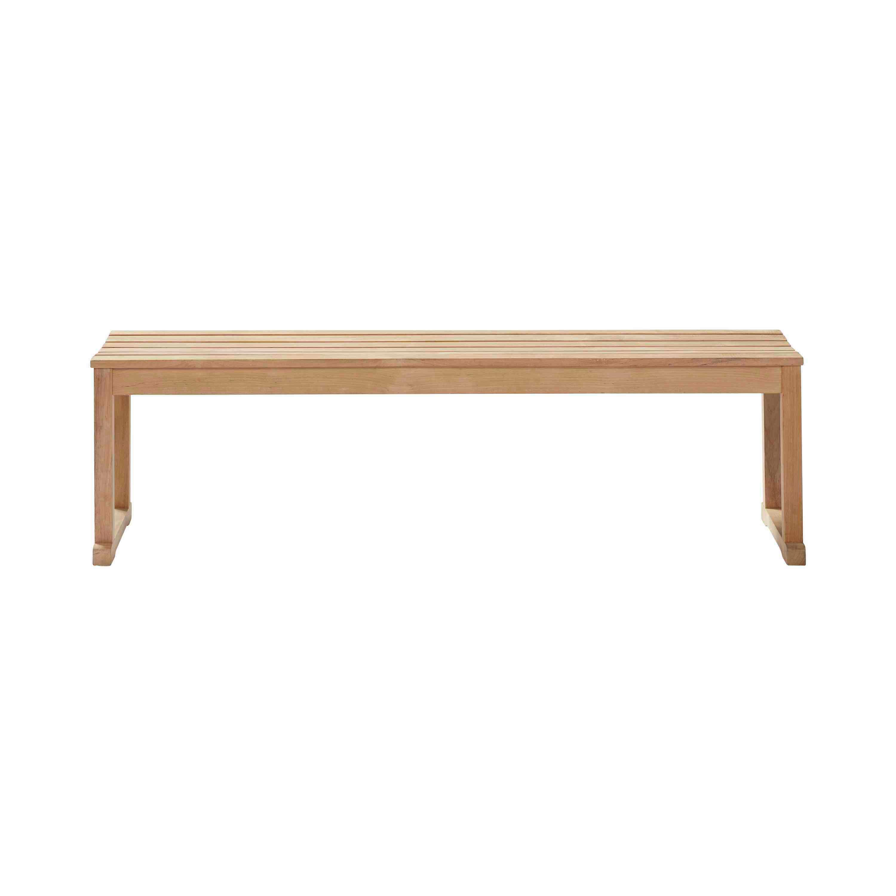 Sitzbank Vega - Teakfarben, Konventionell, Holz (150/43/40cm) - MID.YOU