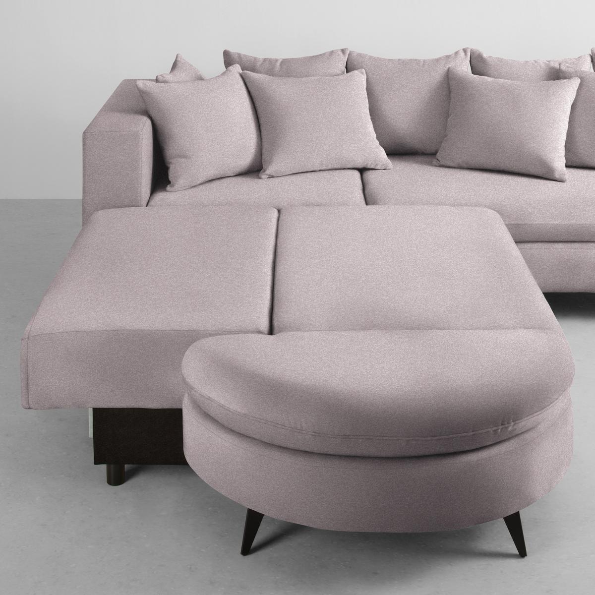 Ecksofa Axel Flieder - Flieder/Schwarz, MODERN, Textil/Metall (250/87/291cm) - Mömax