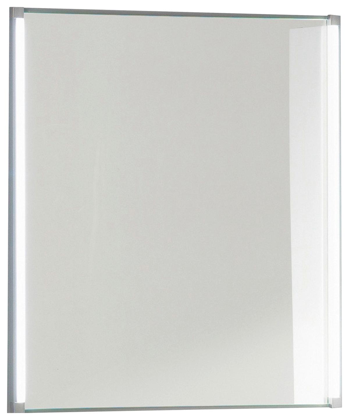 Spiegel "LED-Line" , silber - Alufarben, MODERN, Glas/Holzwerkstoff (60/67/4cm) - MID.YOU