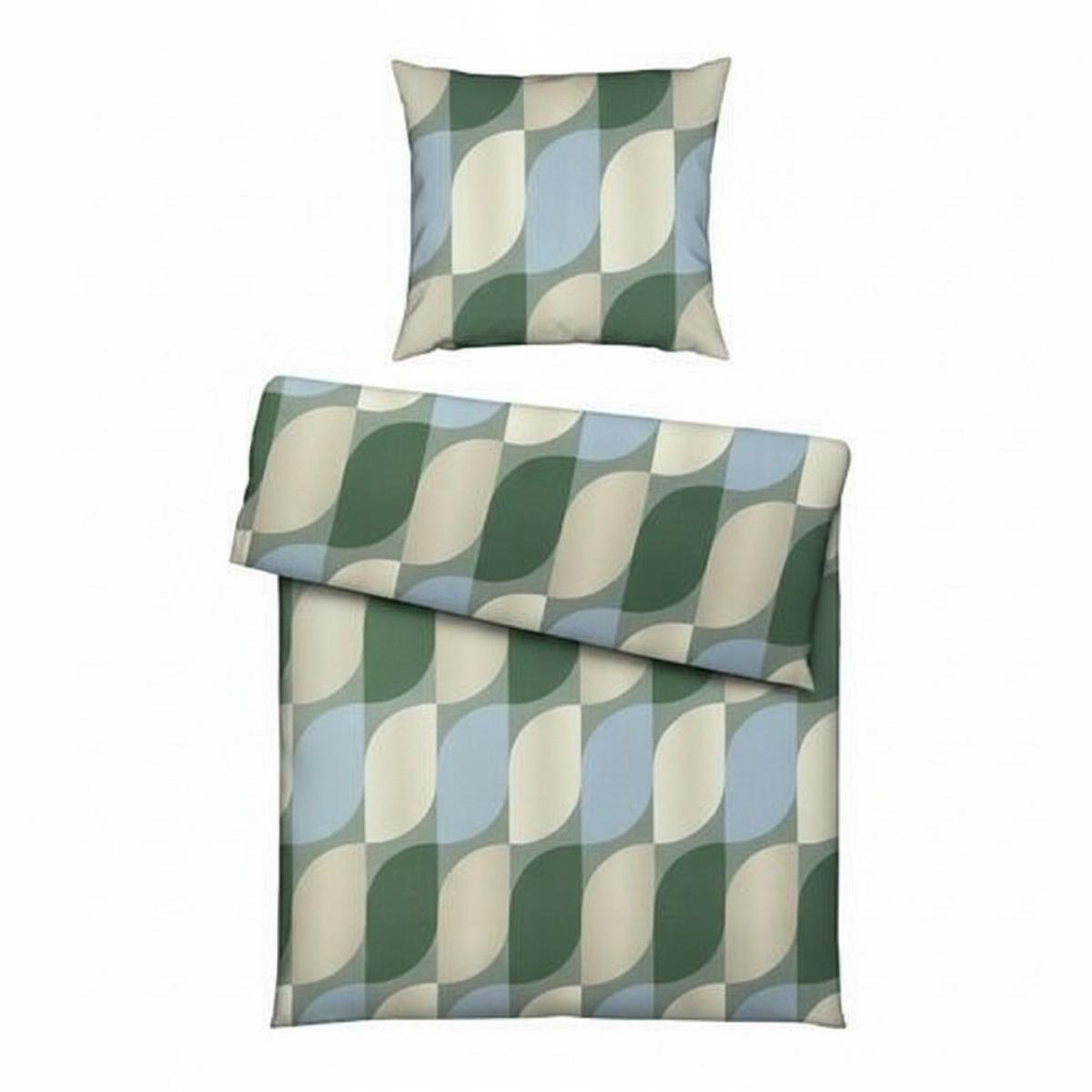 Bettwäsche Gala XL Petrol/Creme ca. 155x220cm - Blau/Petrol, Textil (155/220cm) - Mömax