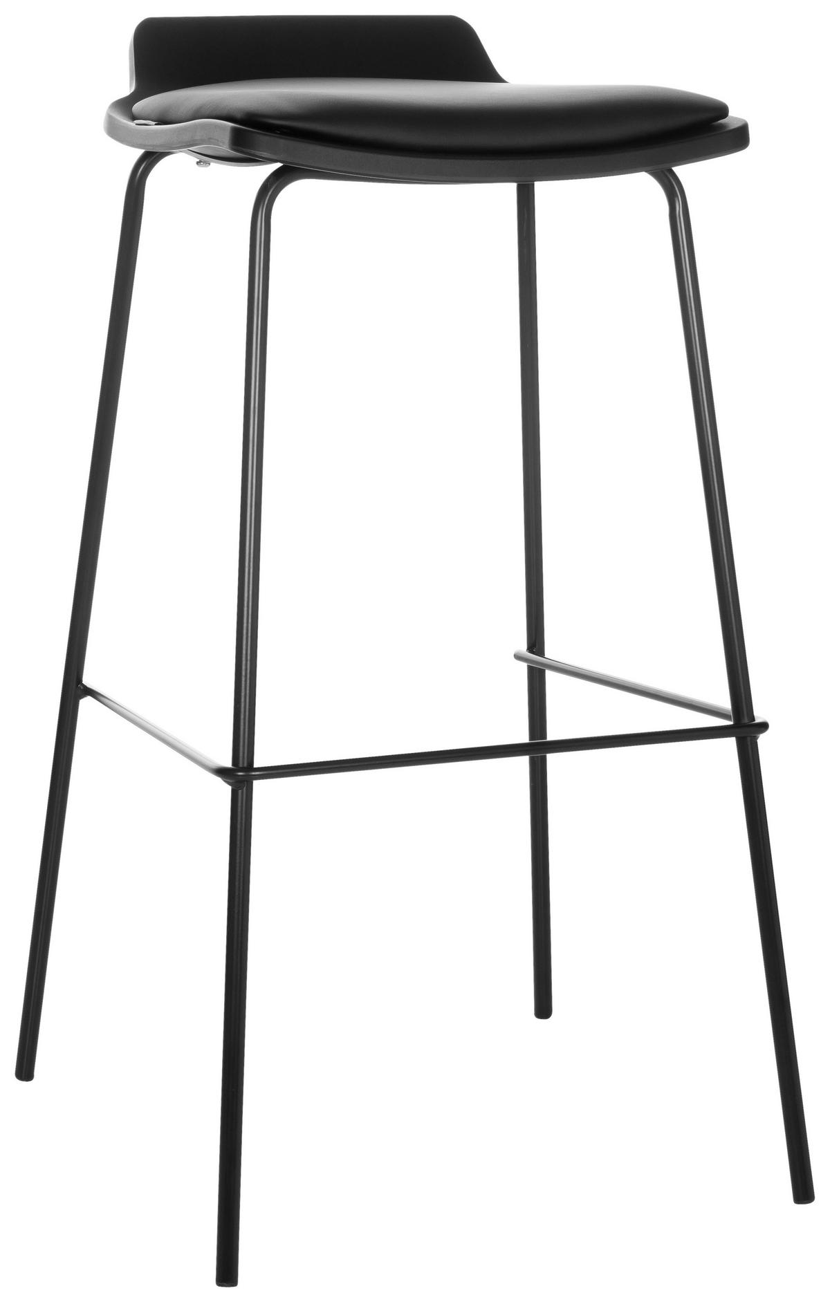 Barski Stol Lonso 10, Črna - črna, Basics, kovina/tekstil (47/82/49cm) - MID.YOU