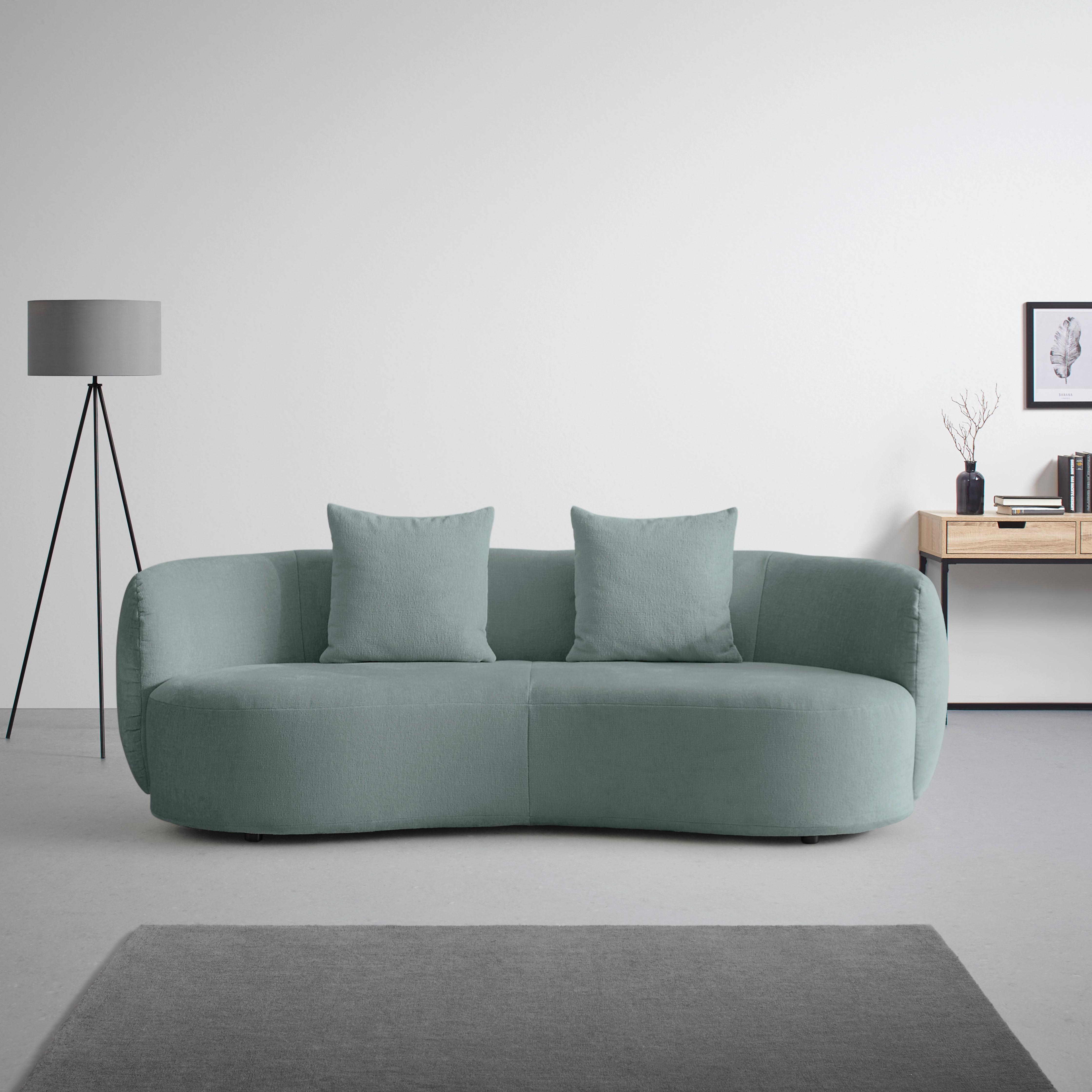 Bigsofa Leonas Blau - Blau/Schwarz, MODERN, Kunststoff/Textil (235/72/110cm) - Premium Living