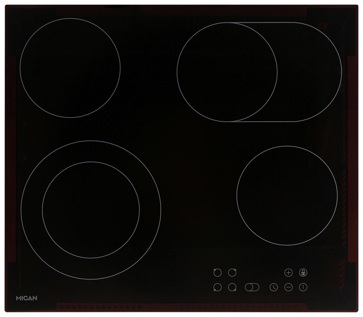 Glaskeramikkochfeld CKA4Z2KB - Schwarz, Basics, Glas (58/4,5/51cm) - Mican