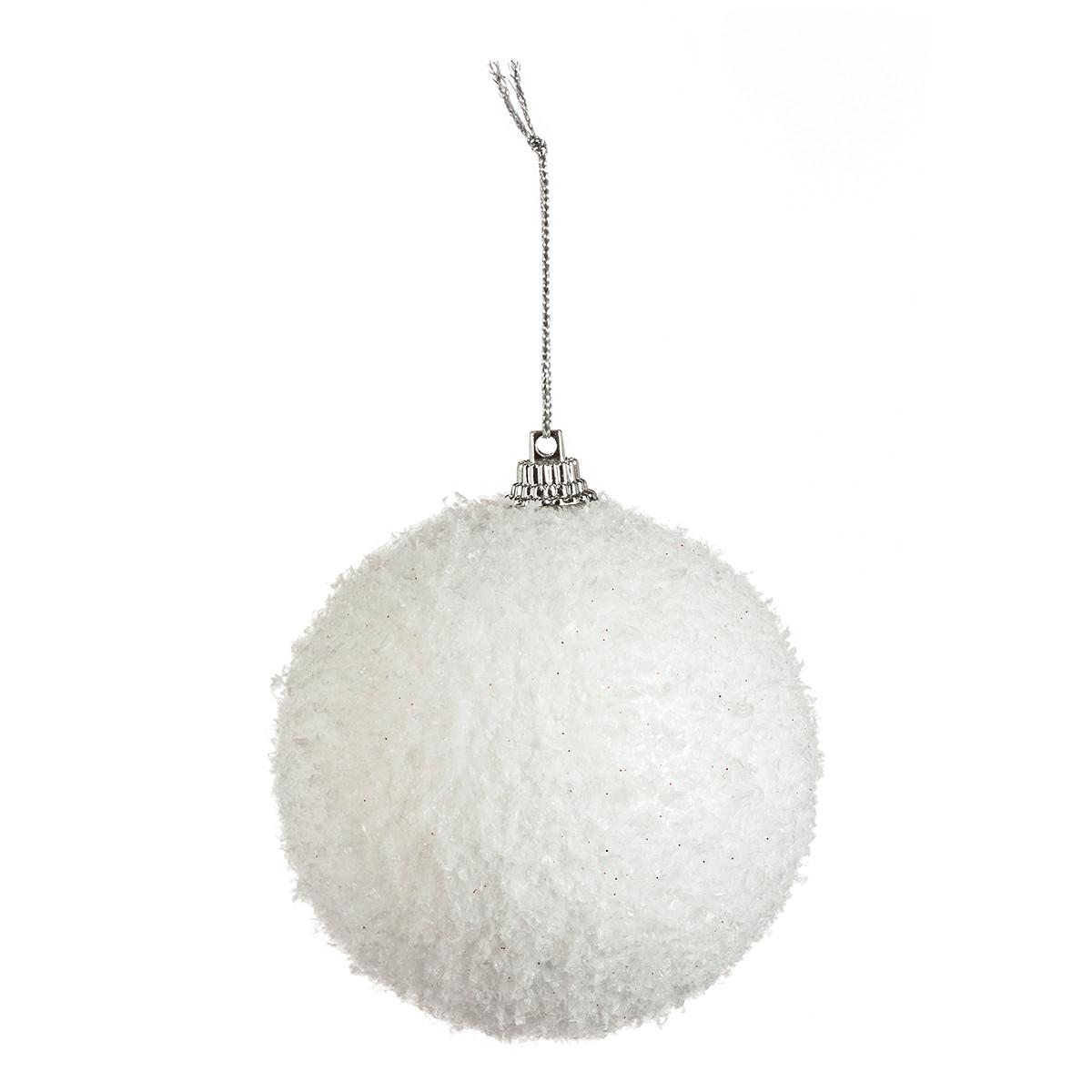 Glob de Crăciun Flist Ball - alb/roșu, Modern, plastic (8cm)