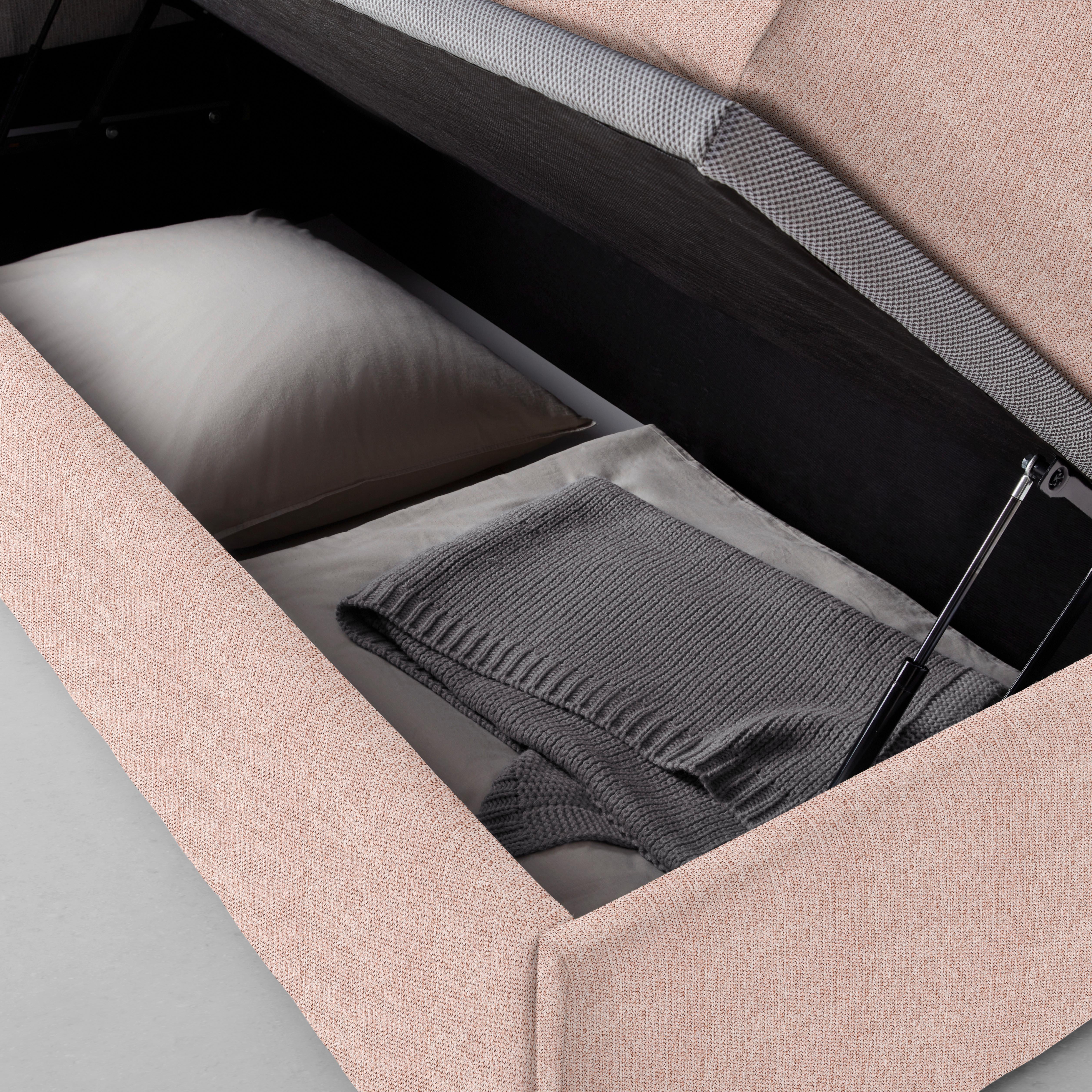 Polsterbett Thor in Rosa ca. 200x200cm - Buchefarben/Rosa, KONVENTIONELL, Textil (200/200cm) - Mömax