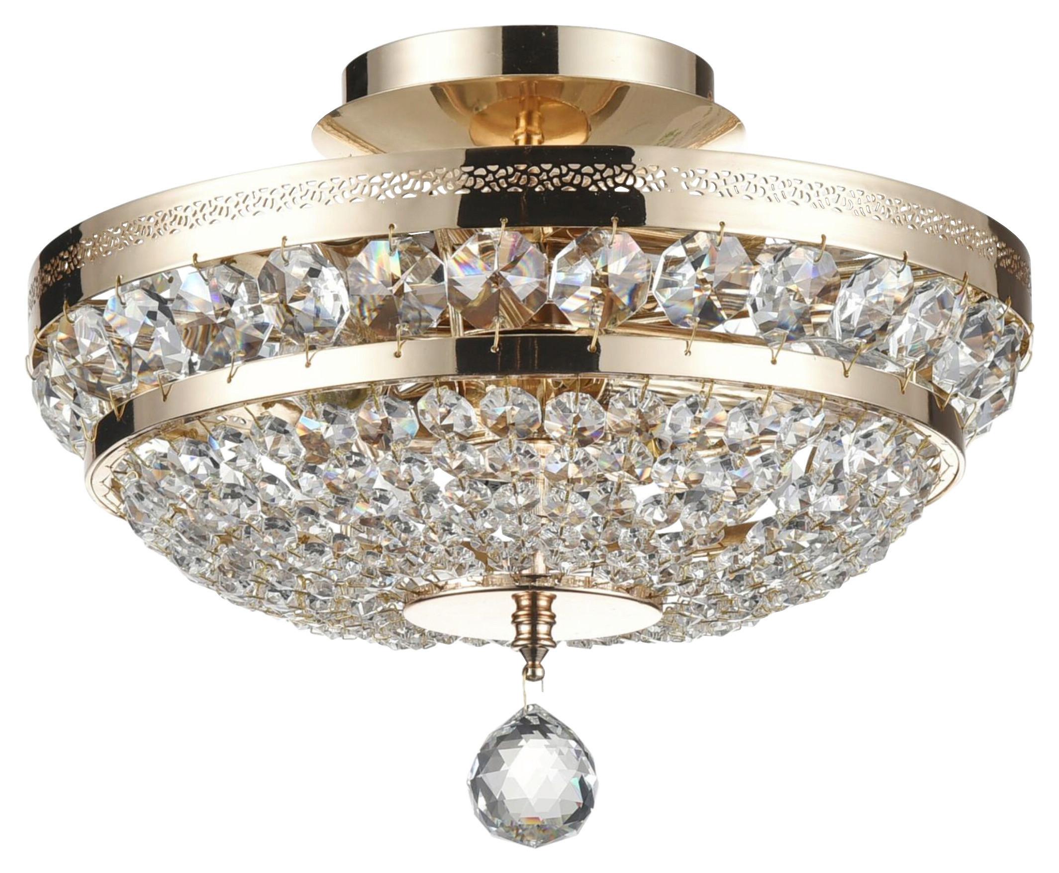 KRONLEUCHTER OTTILIA - Goldfarben, Basics, Glas/Metall (32/21/32cm) - MAYTONI