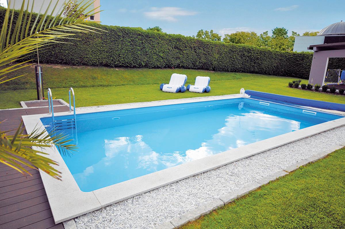 Schwimmbecken Styropor ca. 800x400x150cm - Blau/Weiß, MODERN, Kunststoff (800/400/150cm)