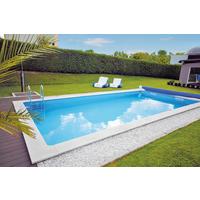 Schwimmbecken Styropor ca. 800x400x150cm - Blau/Weiß, MODERN, Kunststoff (800/400/150cm)
