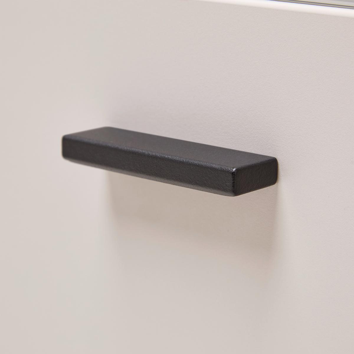 Vitrine Cremona Kaschmir/Eiche Artisan - Kaschmir/Schwarz, MODERN, Glas/Holzwerkstoff (52/200/38cm) - Premium Living