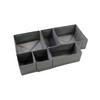 FÖRVARINGSLÅDOR SET INSIDE -EXT- - grå, Klassisk, textil/plast - Mömax