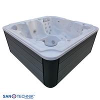 Whirlpool Outdoor Set Schwarz/Weiß ca. 210x95x210cm - Schwarz/Weiß, Basics, Kunststoff (210/95/210cm)