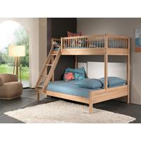 Etagenbett FORREST Eichefarben ca. 90/140x200 cm Echtholz - Eichefarben/Naturfarben, MODERN, Holz (90/140/200cm) - Vipack