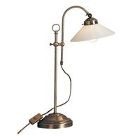 Namizna Svetilka Landlife, S Sijalko - bela, Trendi, kovina/steklo (33/54cm)