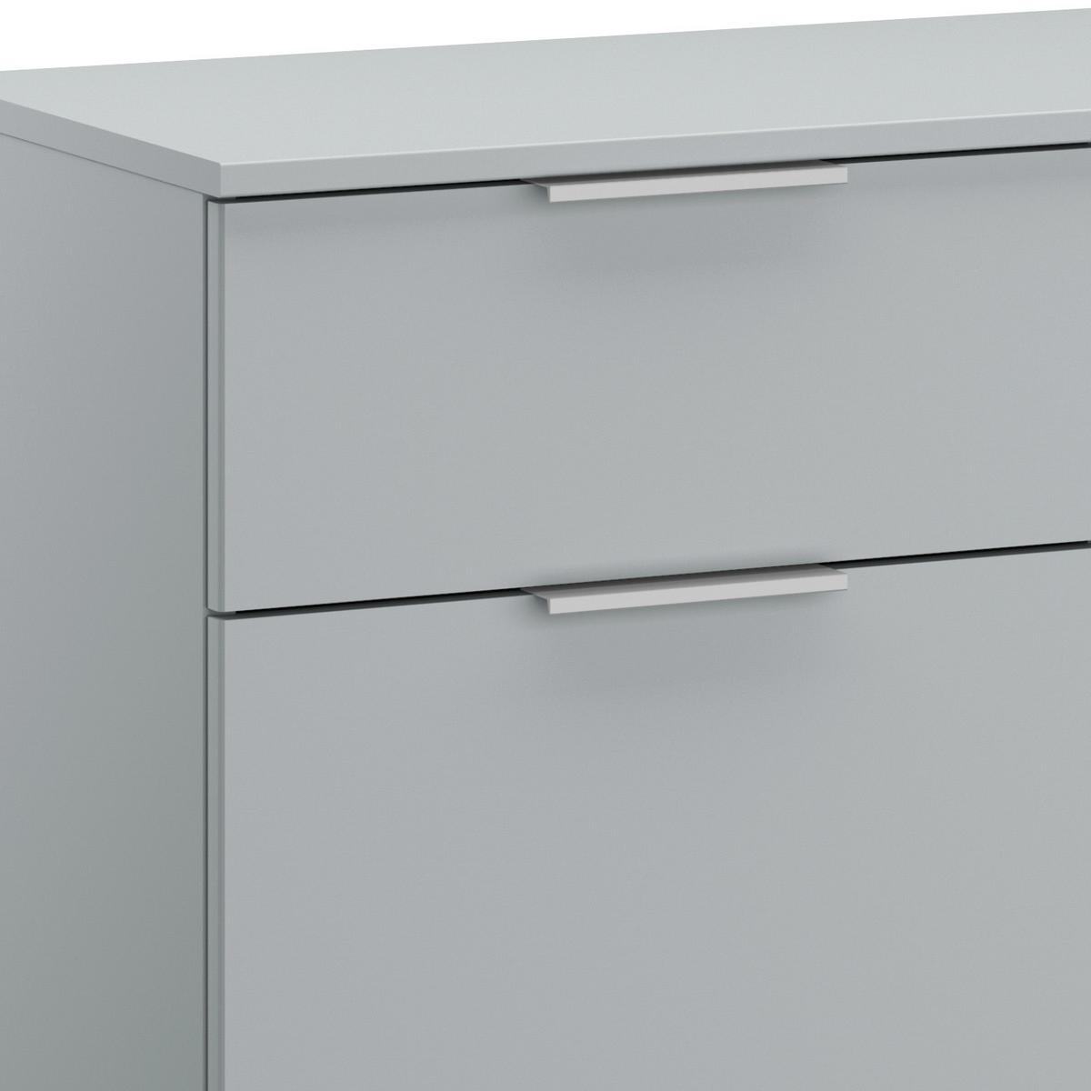 Komoda Alabama - svijetlo siva/boje aluminija, Moderno, drvni materijal (140/81/42cm) - Modern Living