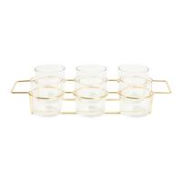 Snackschalenset Golden Autumn Goldfarben/Klar - Klar/Goldfarben, MODERN, Glas/Metall (20/8/15cm) - Modern Living