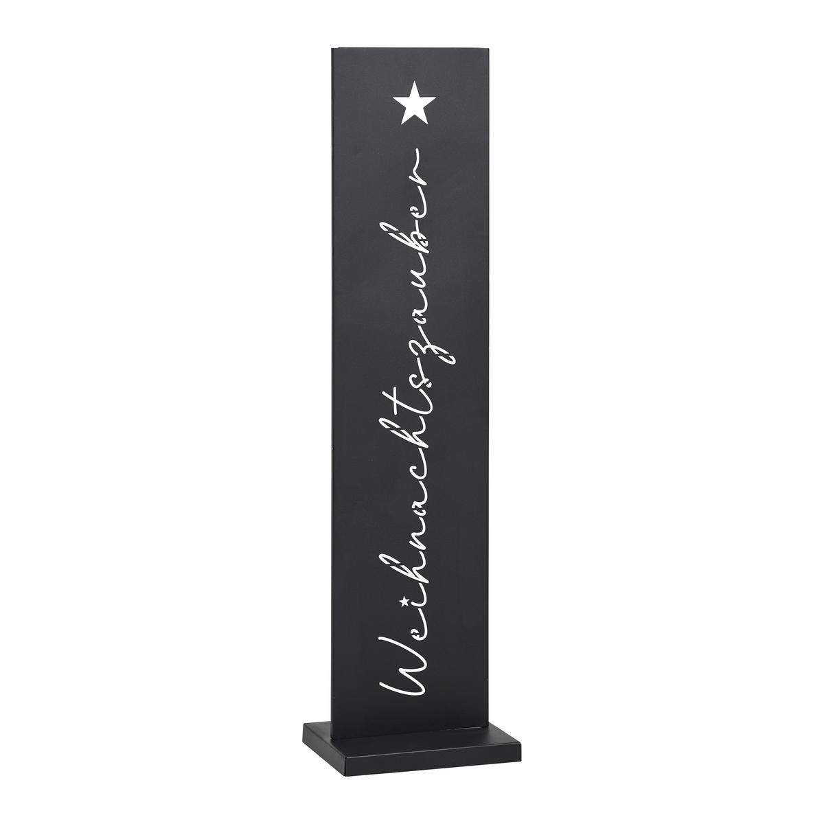 Dekoschriftzug Zauber I Schwarz - Schwarz, KONVENTIONELL, Metall (20/15/77cm) - Mömax