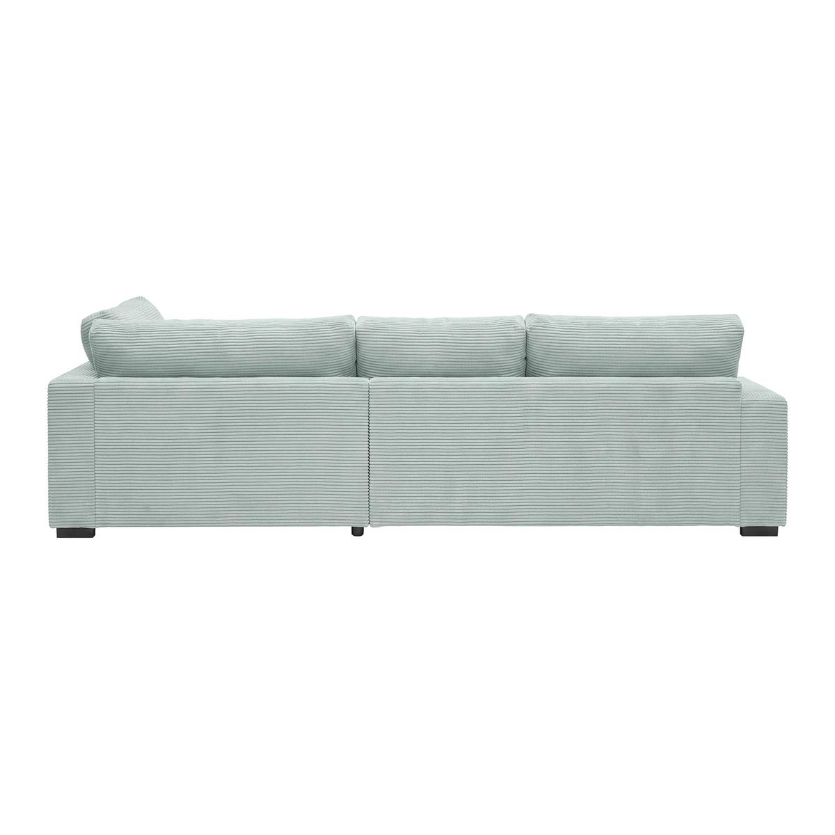 Ecksofa Pedro Salbeigrün - Salbeigrün/Schwarz, MODERN, Kunststoff/Textil (300/190cm) - Mömax