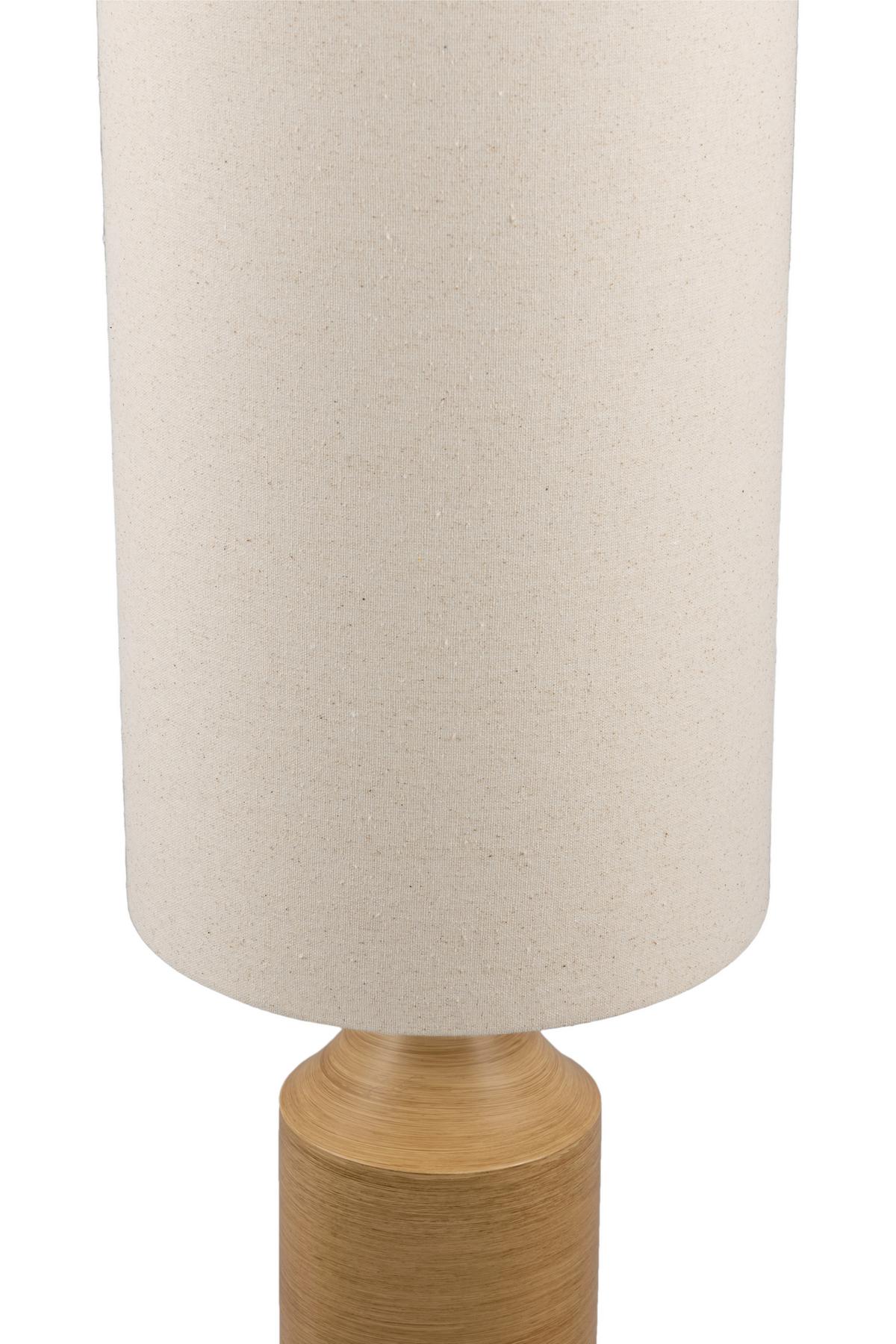 LAMPA STOJĄCA DYRE - kolor jesionowy/biały, Design, metal/tkanina (27/140cm) - Collet's Monde