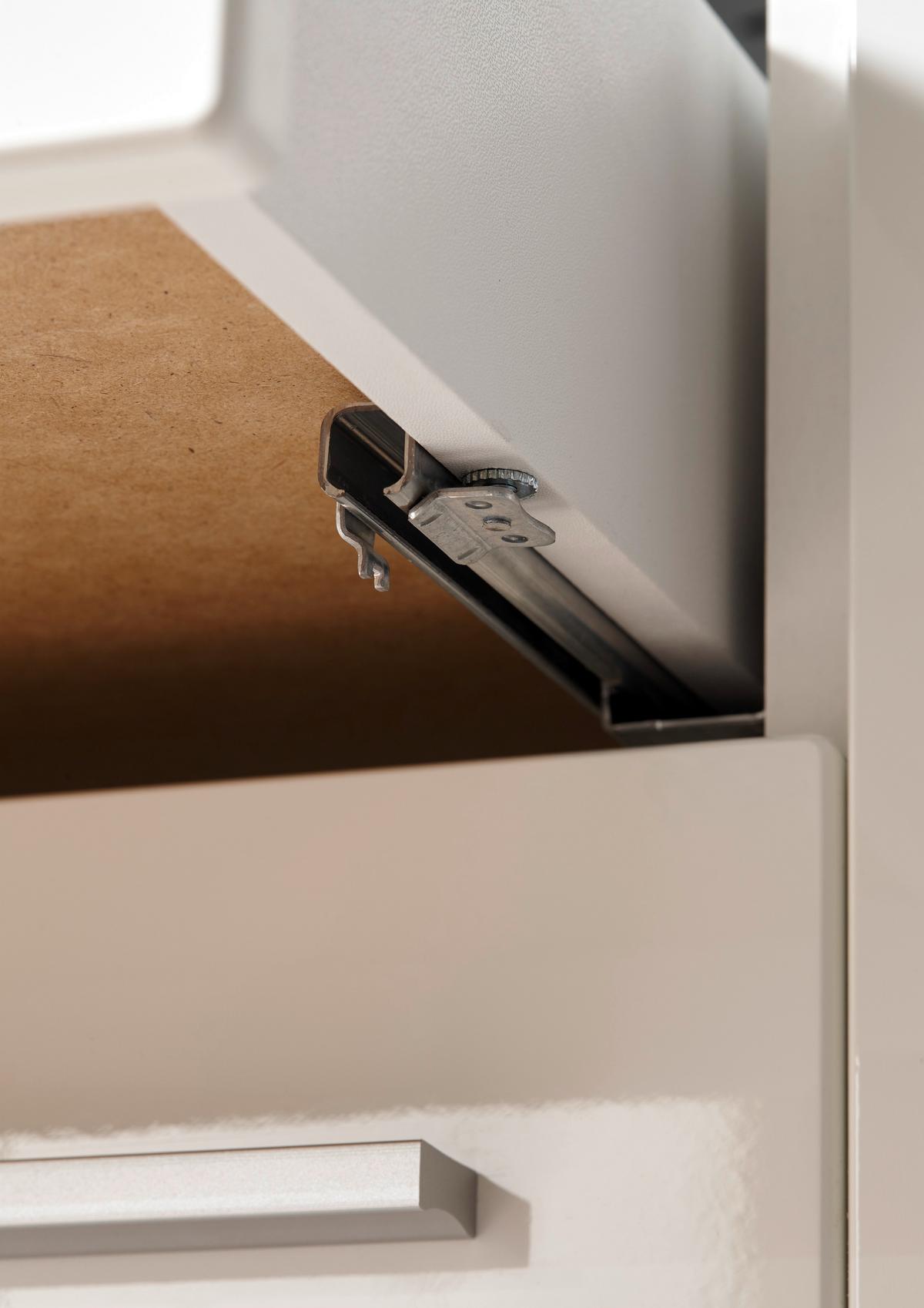 Küchenblock Premium m. Geräten Weiß/Eiche ca. 290 cm - Wildeiche/Edelstahlfarben, Basics, Holzwerkstoff/Kunststoff (290cm) - Respekta