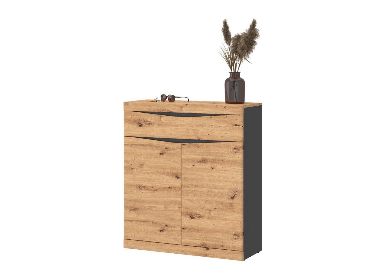 Ormarić Za Cipele Turino - boje hrasta, Moderno, drvni materijal/plastika (86/101,6/40cm) - Modern Living