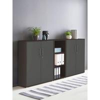 AKTENSCHRANK OFFICE EDITION - SW SET 8 - Anthrazit, MODERN, Holzwerkstoff (212,9/113,6/33cm) - MID.YOU