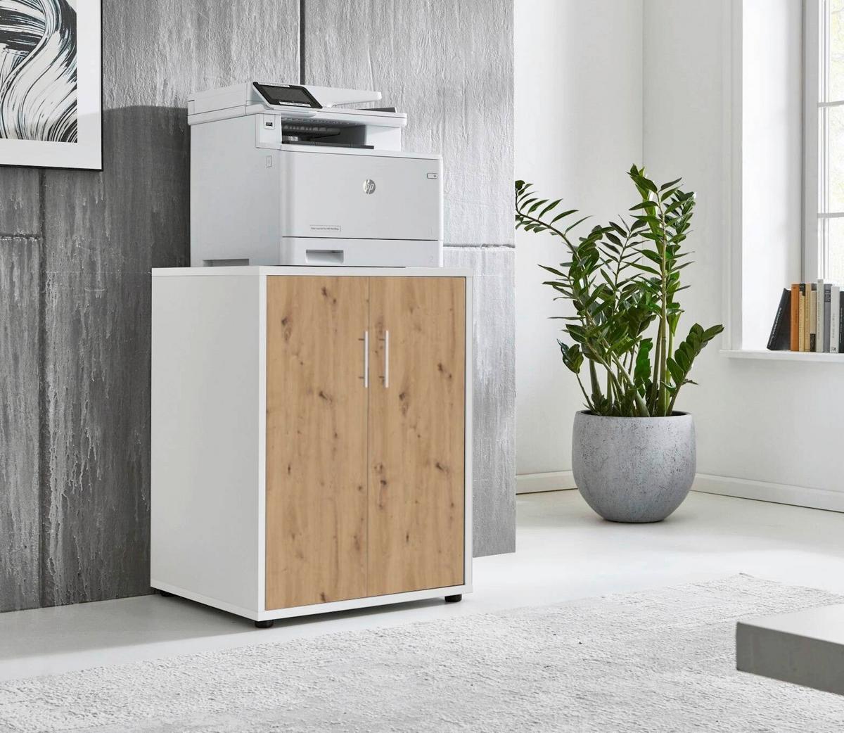 AKTENSCHRANK OFFICE EDITION - Eiche Artisan/Weiß, MODERN, Holzwerkstoff (54/74/50cm) - MID.YOU
