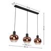 HÄNGLAMPA SCHÖN - svart/kopparfärgad, Modern, metall/glas (86/18/120cm) - Mömax