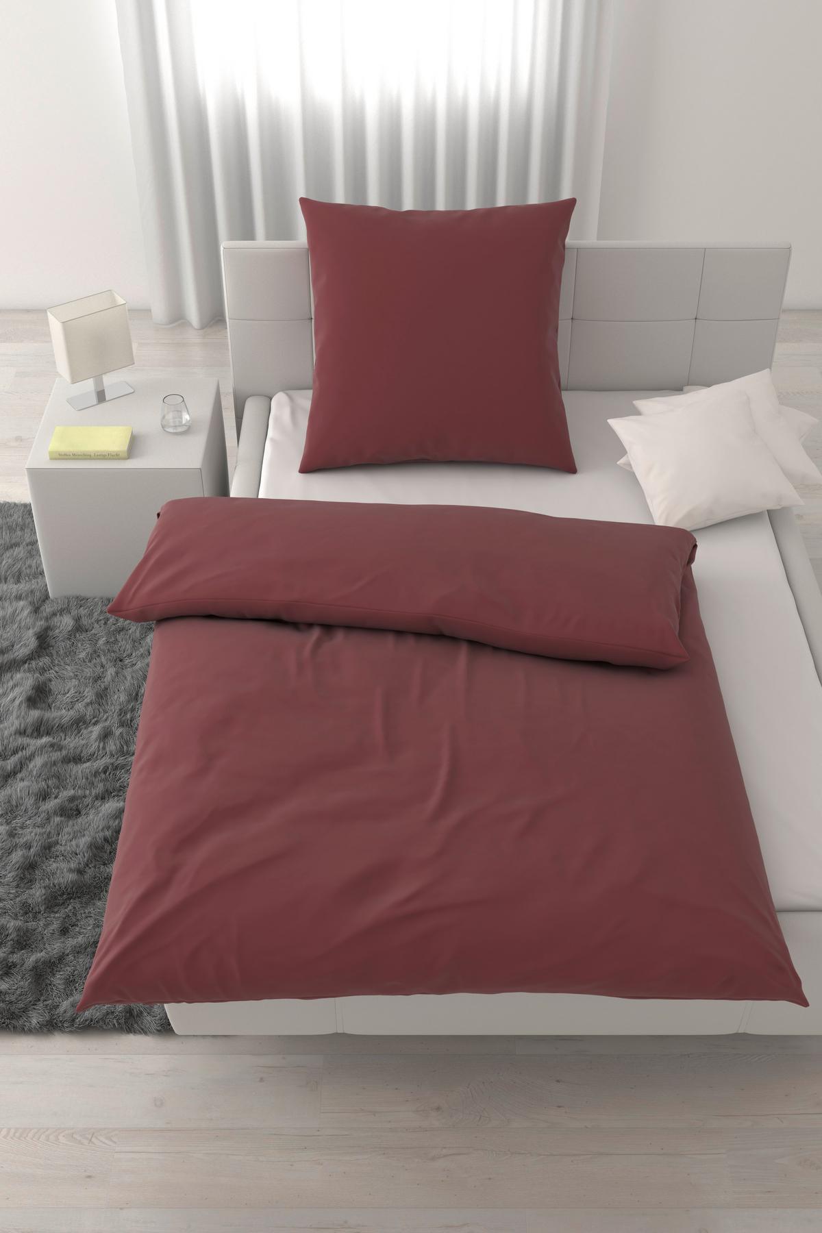 Bettwäsche Elena Rotbraun ca. 135x200cm - MODERN, Textil (135/200cm) - Mömax