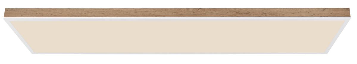 Stropna Led-svetilka Doro, S Sijalko - bela/temno rjava, Natur, kovina/umetna masa (120/30/7,5cm) - Globo