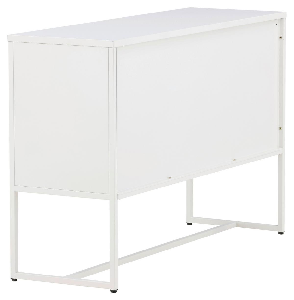 SIDEBOARD MALLA - Weiß, Design, Metall (120/80/40cm) - Livetastic