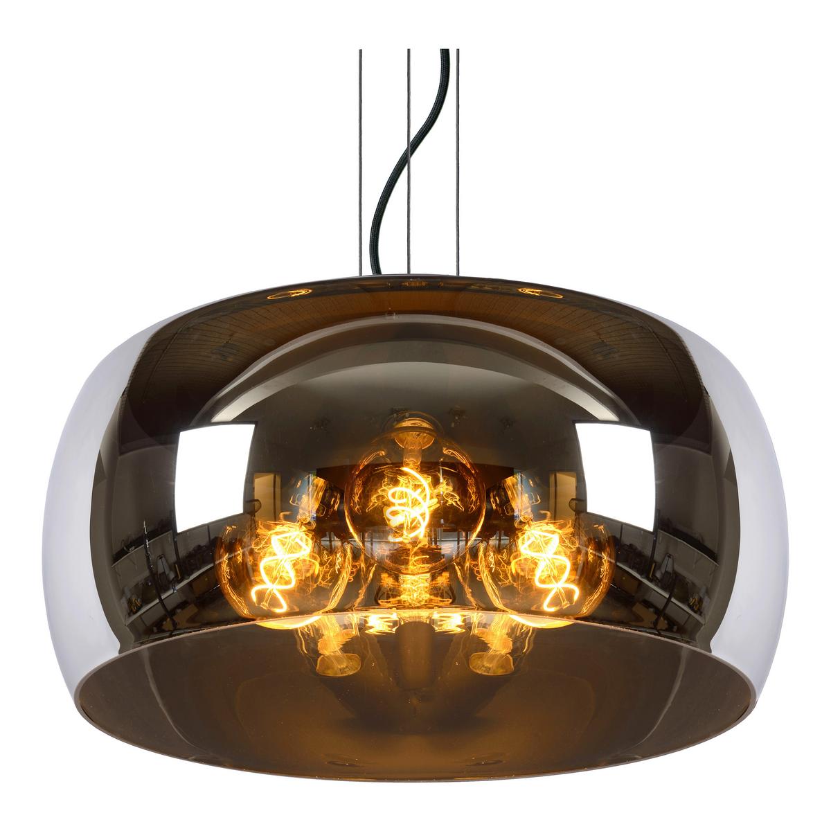 LAMPA ZWIESZANA 45401/50/65 OLIVIA - czarny, Trend, szkło (50/50/158cm) - Lucide
