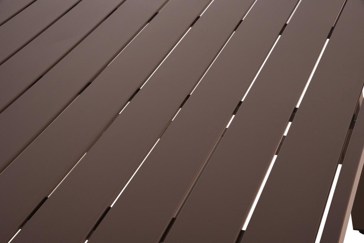 GARTENTISCH TISCH DENIA - Dunkelbraun/Schwarz, MODERN, Kunststoff/Metall (89,5/75/160cm) - Gardenson