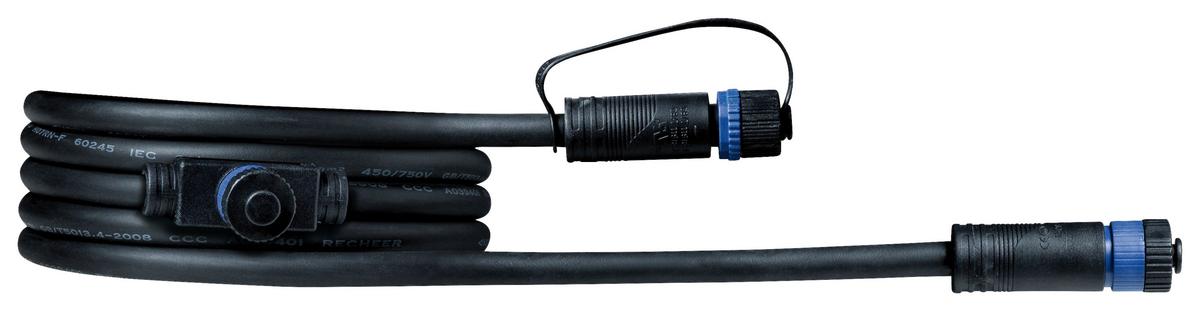 Verlängerungskabel Plug&Shine in Schwarz ca. 2m - Schwarz, Basics, Kunststoff (200cm) - Paulmann