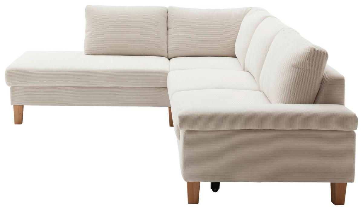 Wohnlandschaft Corvara 2.0 - Weiss/Eichefarben, Konventionell, Holz/Holzwerkstoff (220/86/286cm) - Premium Living