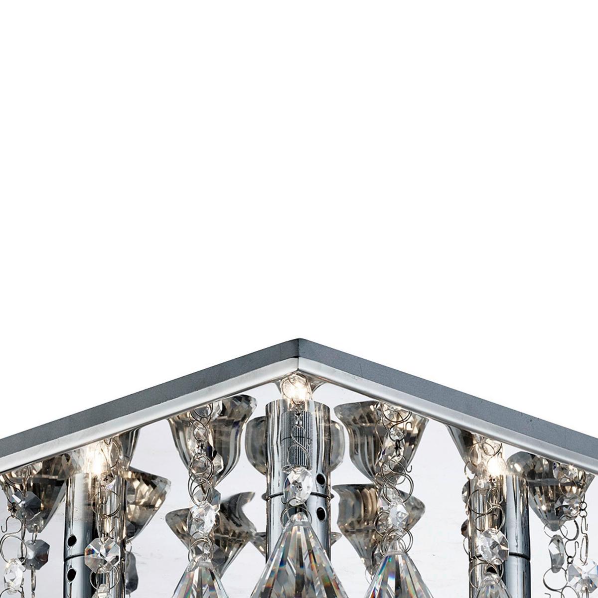 Mennyezeti Lámpa Hanna 4lt 7304-4cc - Design, üveg/fém (34/34/17cm)