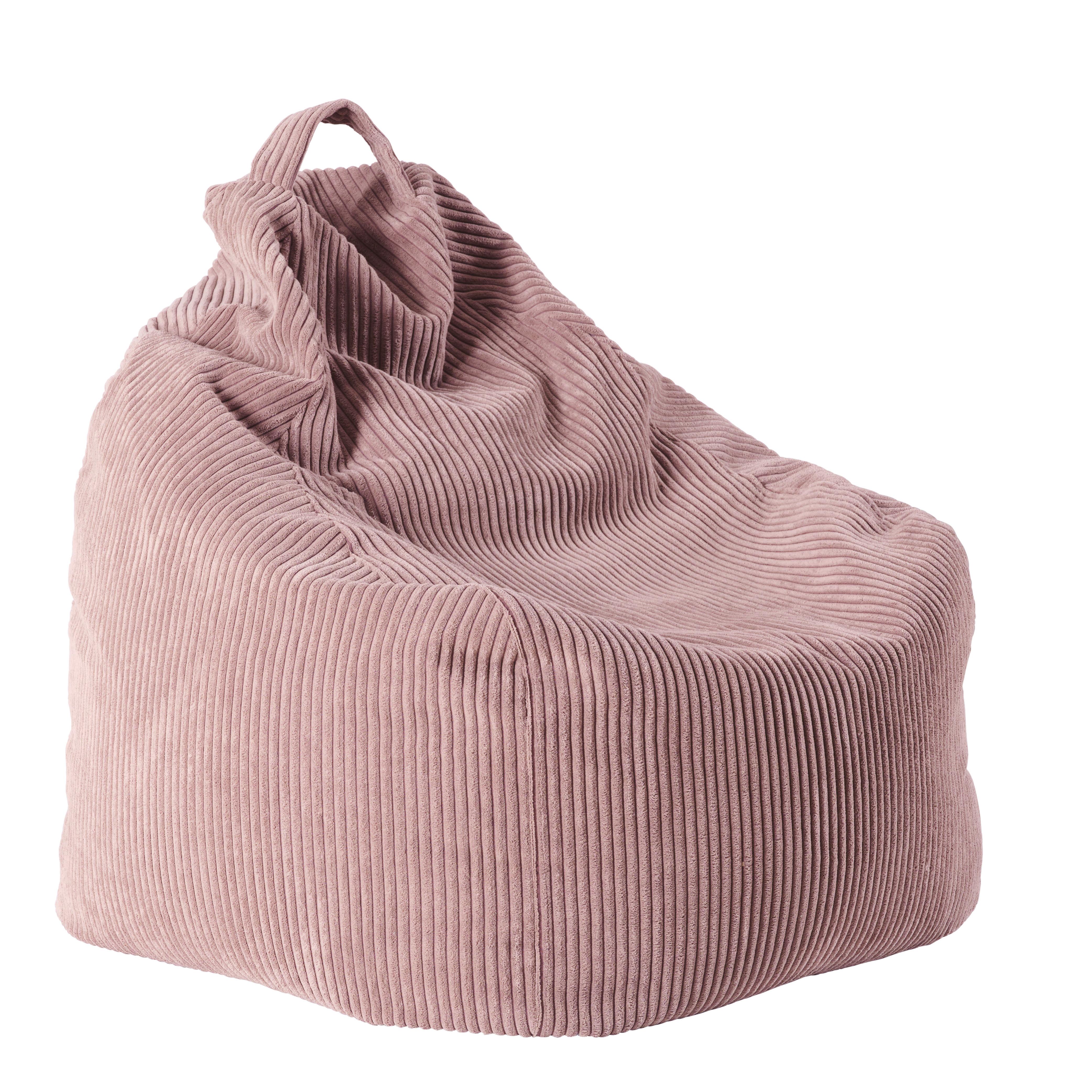 Sitzsack Cord mit Zip ca. 80x85x80 cm Rosa - Rosa, Trend, Textil (80/85/80cm) - Livetastic