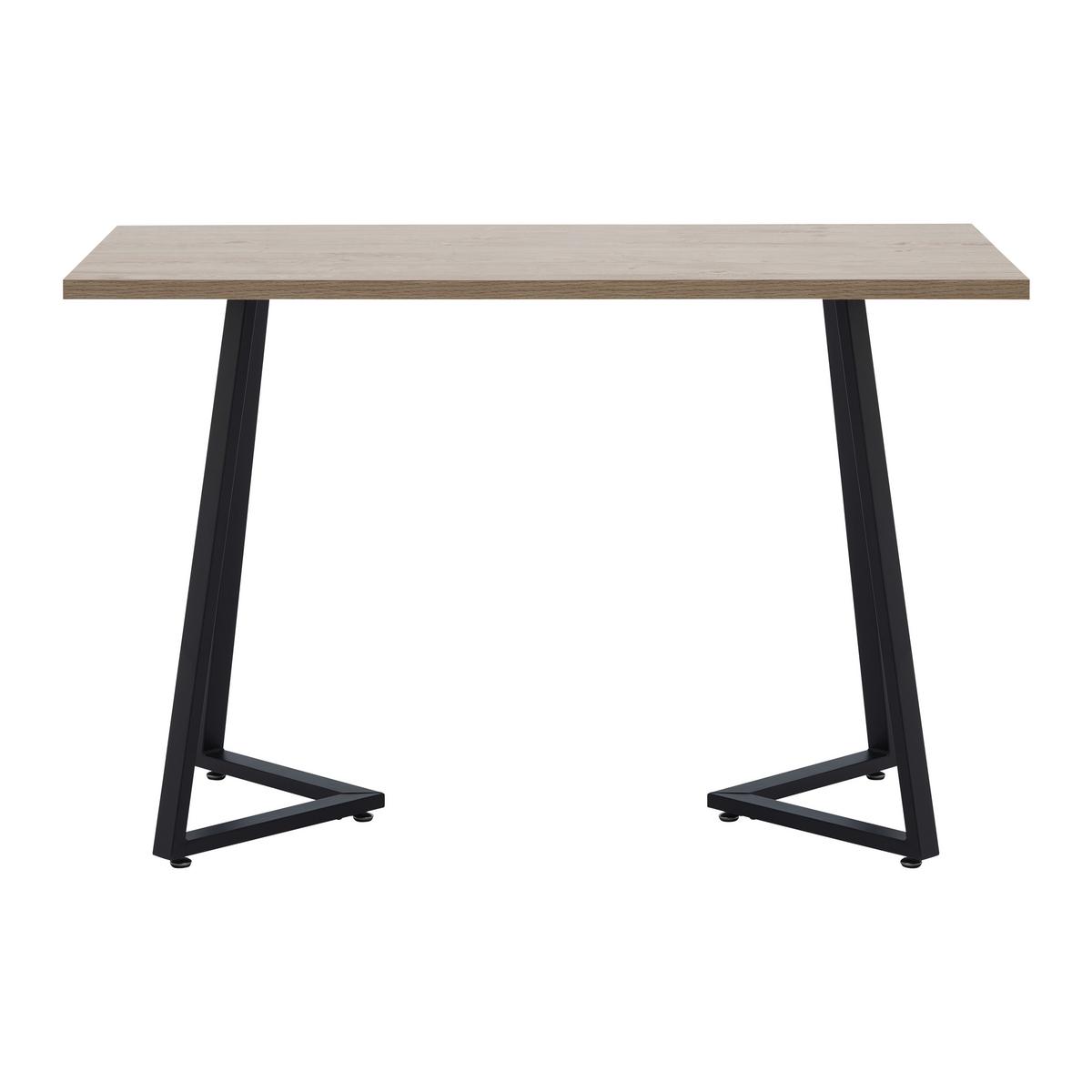 Schreibtisch Carolina Eichefarben MDF ca. 120x60 cm - Eichefarben/Schwarz, MODERN, Metall (120/60/75cm) - Bessagi Home