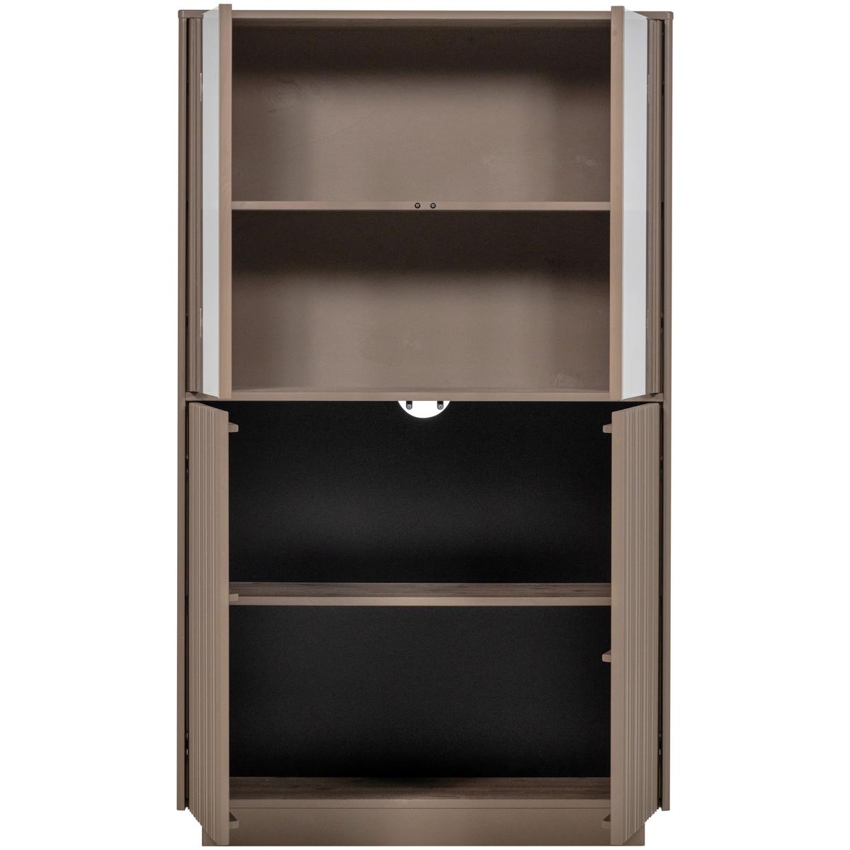Vitrine Nova Braun b: 67 cm - Braun, Design, Glas/Holz (67/215/40cm) - Livetastic