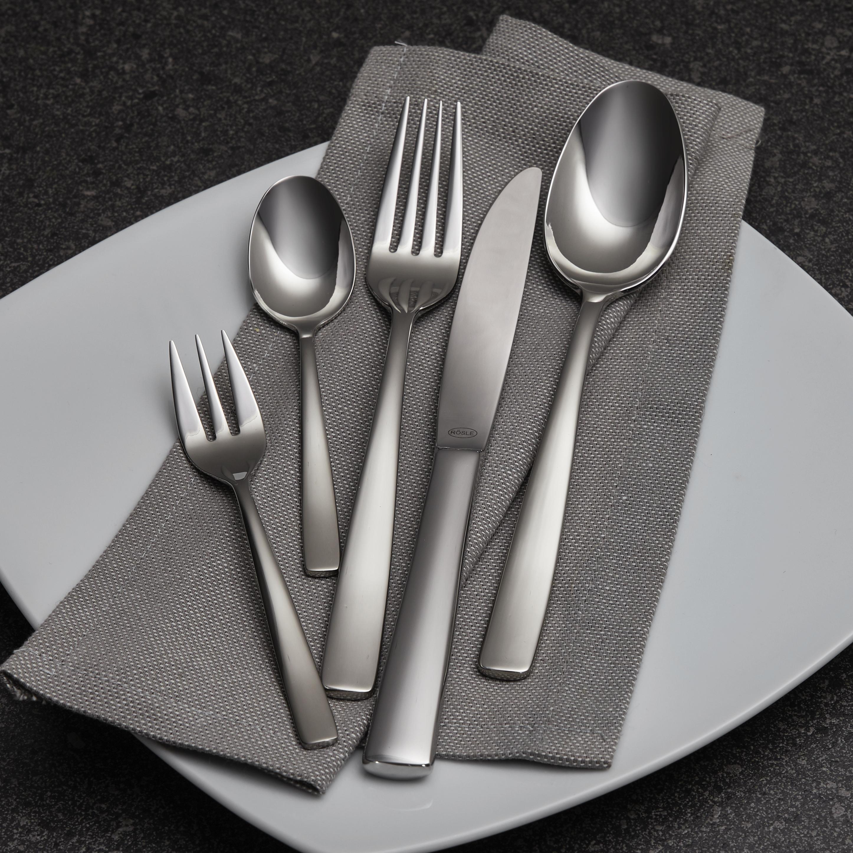 Besteckset Rösle Elegance 30-teilig - Silberfarben, KONVENTIONELL, Metall - Rösle