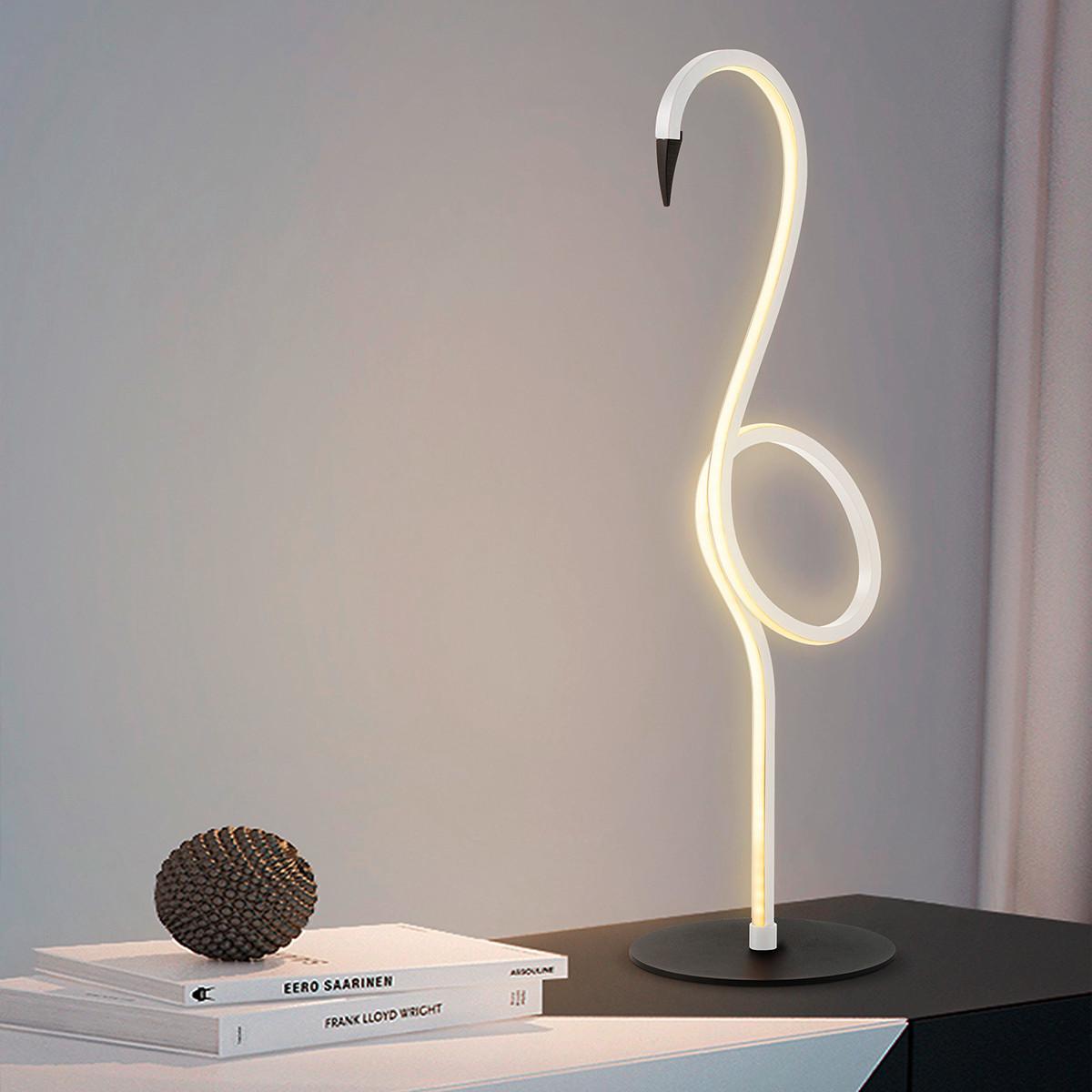 Led Stolna Svjetiljka Flamingo - bijela, Trend, metal/plastika (15/50cm) - Elstead Lighting