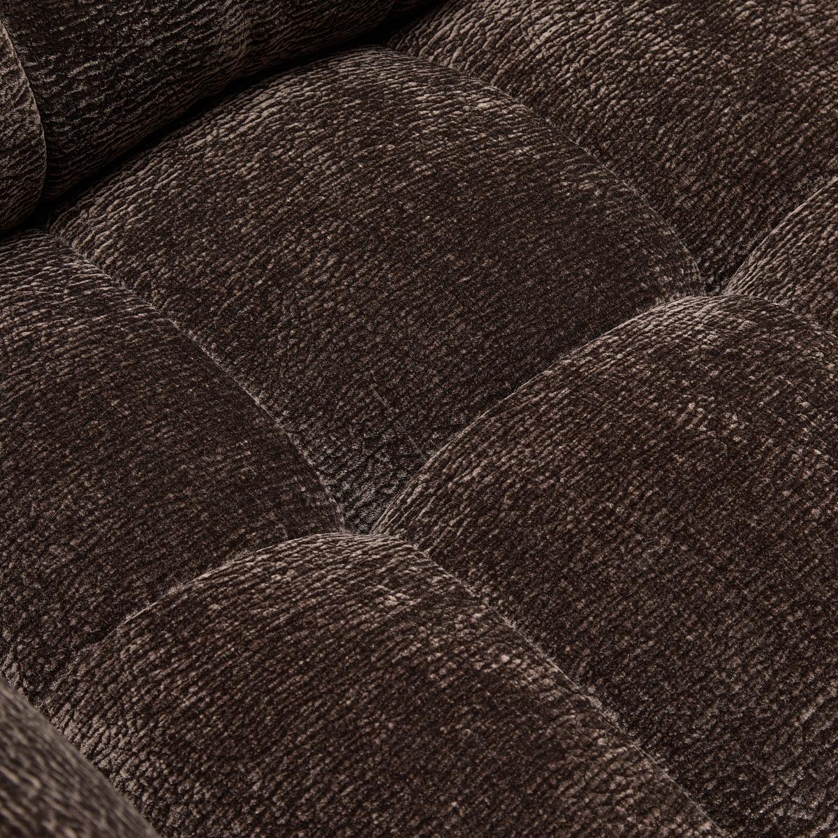 Bigsofa Carlos Dunkelbraun - Dunkelbraun/Schwarz, Modern, Kunststoff/Textil (218/81/104cm) - Mömax