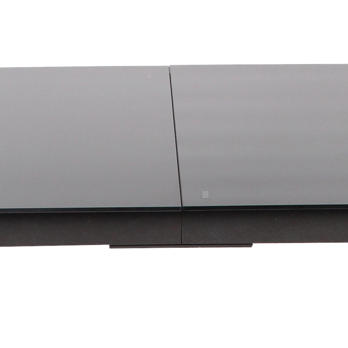 Gartentisch ca. 80x73x80 cm Schwarz - Schwarz, Basics, Glas/Metall (80/73/80cm) - MID.YOU
