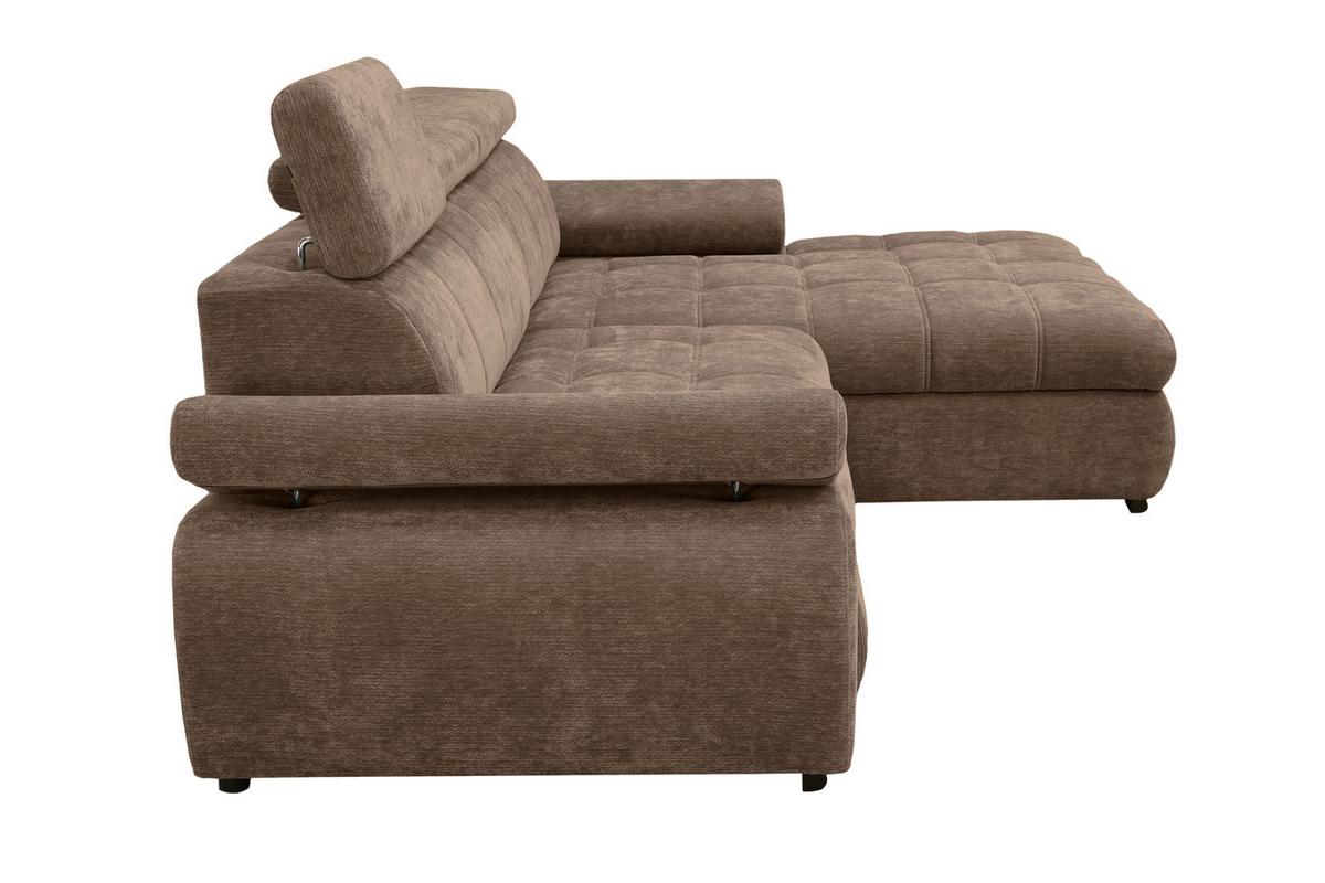 Kutna Garnitura Vegas - smeđa/crna, Design, drvo/tekstil (294/173cm) - Modern Living