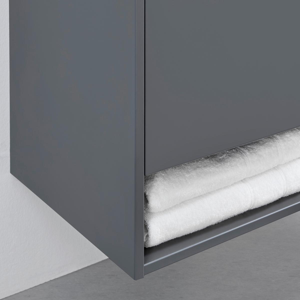 SZAFKA Z UMYWALKĄ BENETT - antracytowy, Modern, materiał drewnopochodny (100/184/44cm) - Bessagi Home