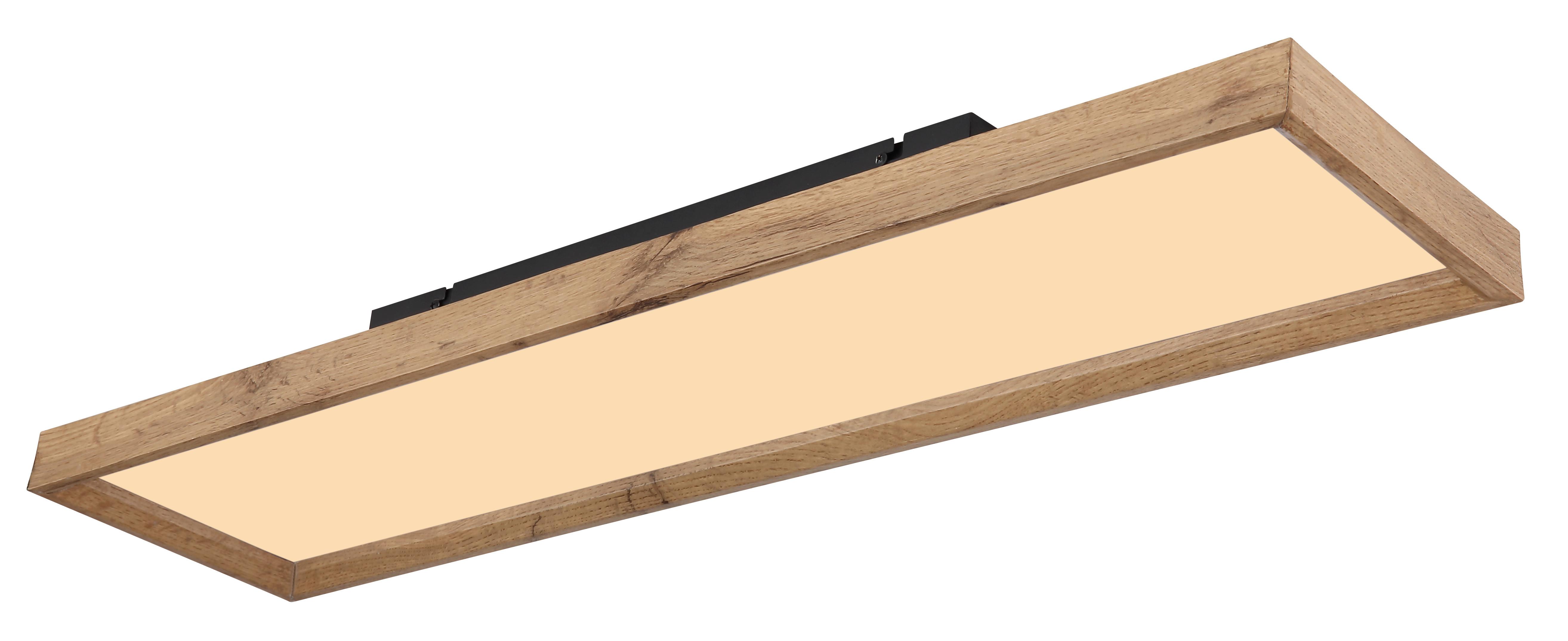 LED-Deckenleuchte Cinderalla in Naturfarben max. 24 Watt - Opal/Naturfarben, Natur, Holzwerkstoff/Kunststoff (80/20/8,5cm) - Globo