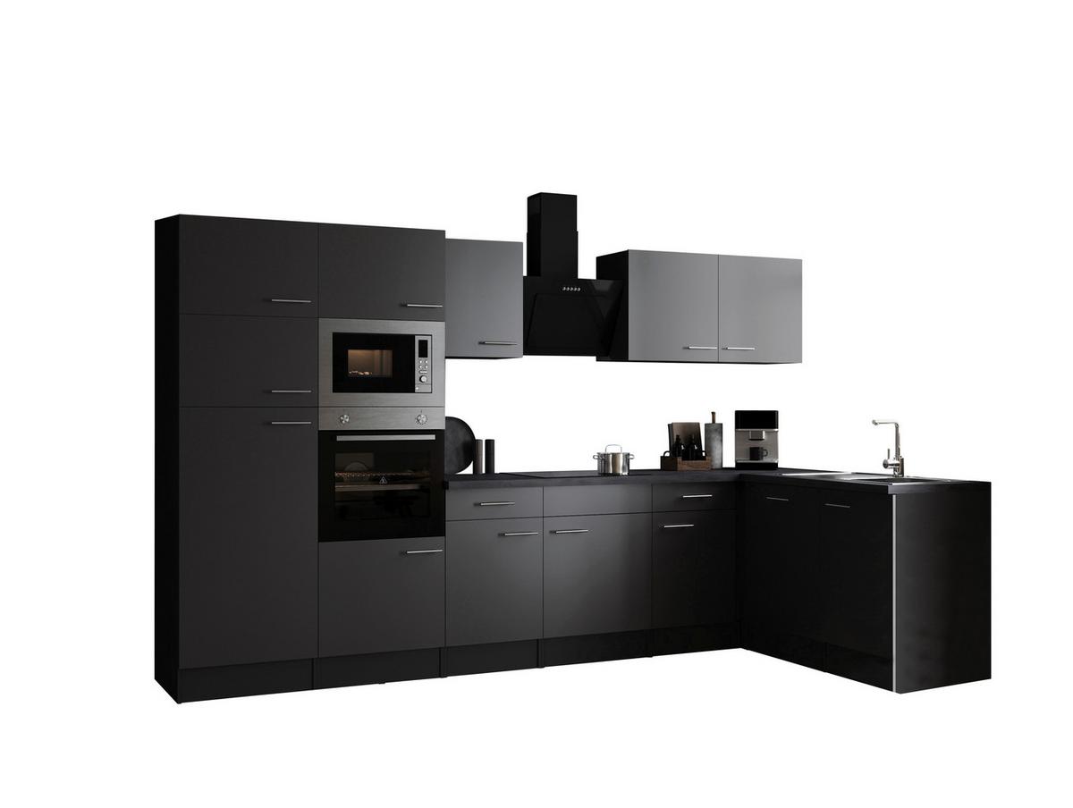 Kotna Kuhinja Z Aparati Oliver, 340x172cm - srebrne barve/siva, Design, kovina/leseni material (340/172cm) - Respekta